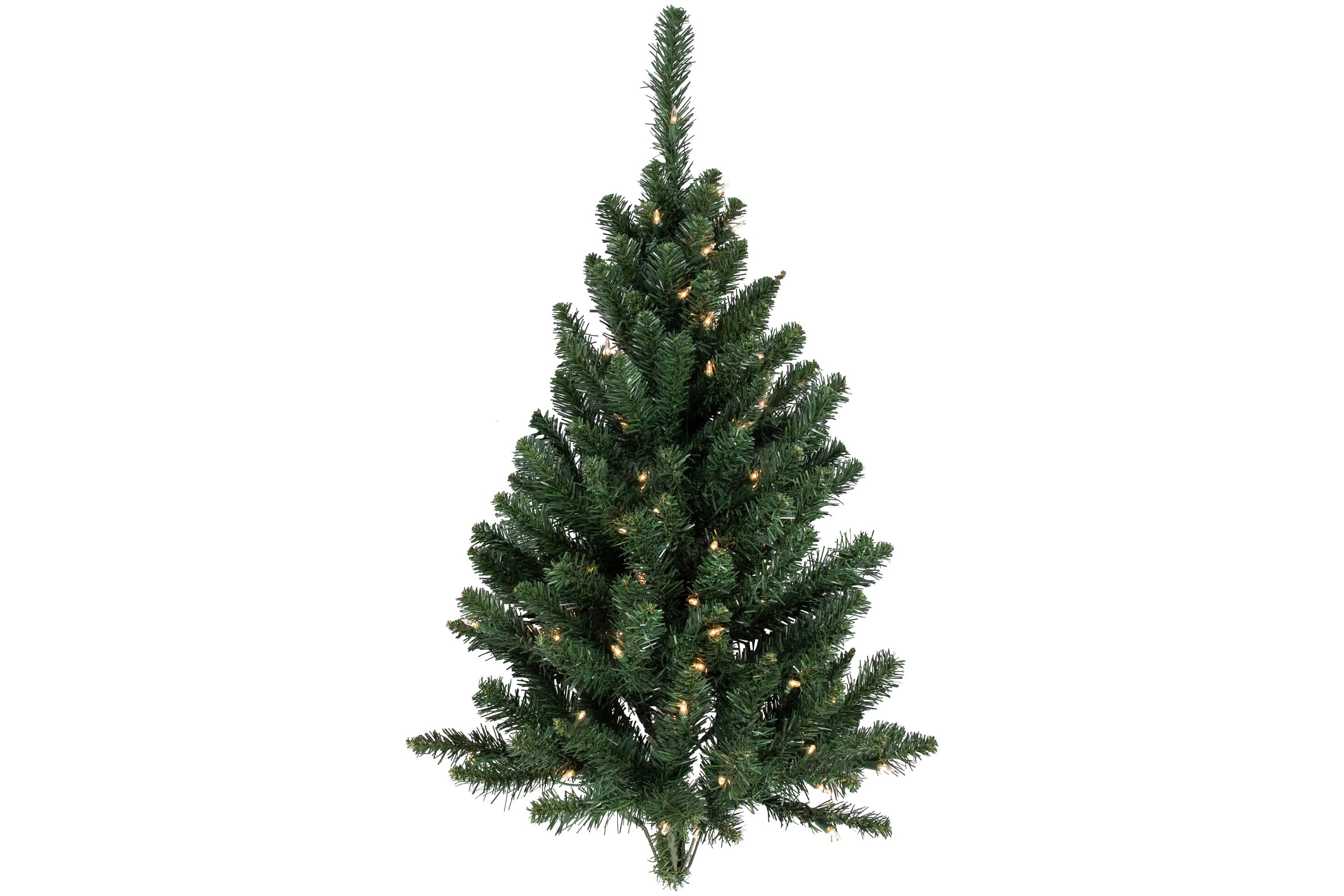 3ft Pre-Lit Buffalo Fir Artificial Christmas Wall or Door Tree Clear AlwaysLit Lights