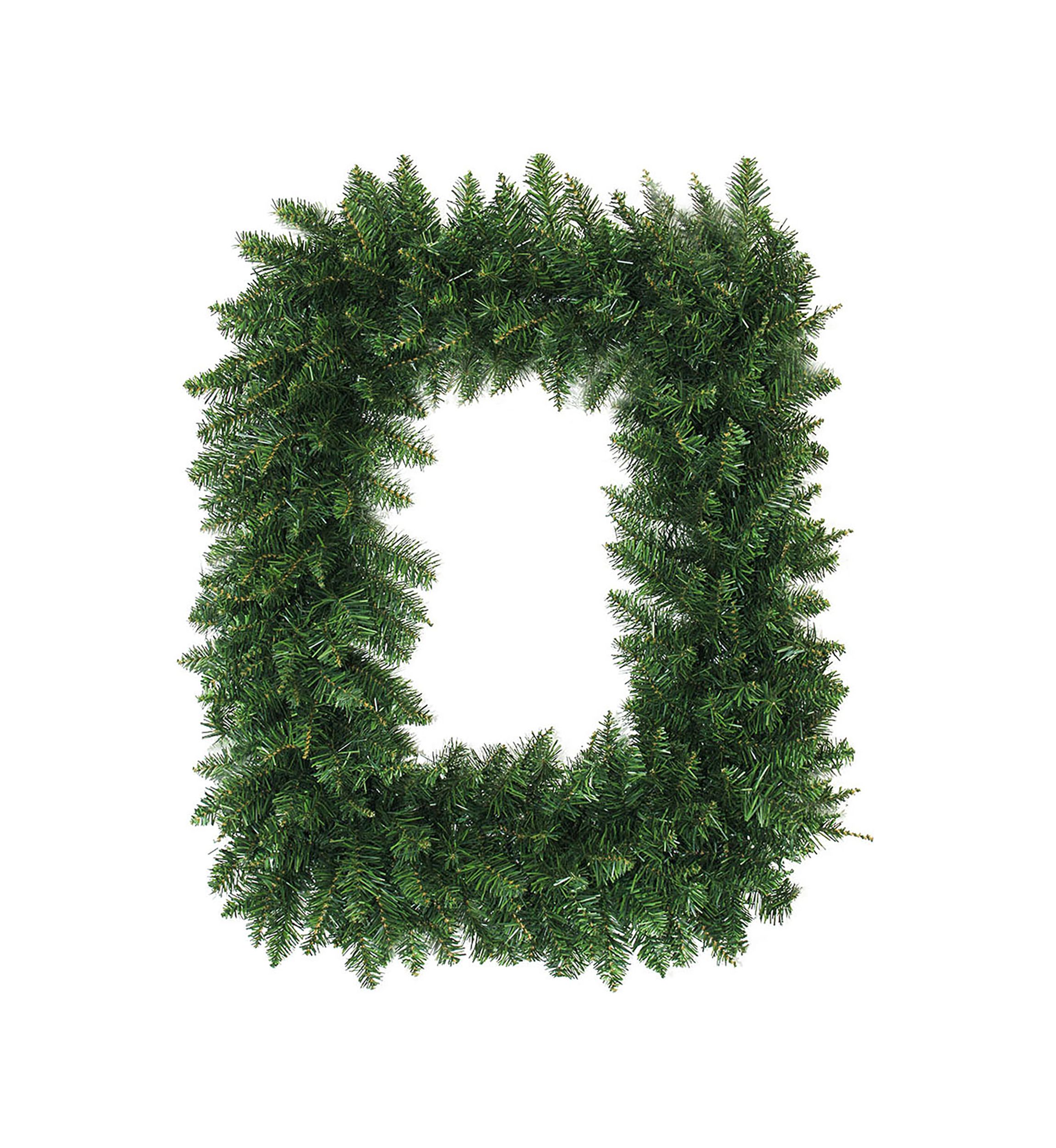 36" Buffalo Fir Rectangular Artificial Christmas Wreath - Unlit