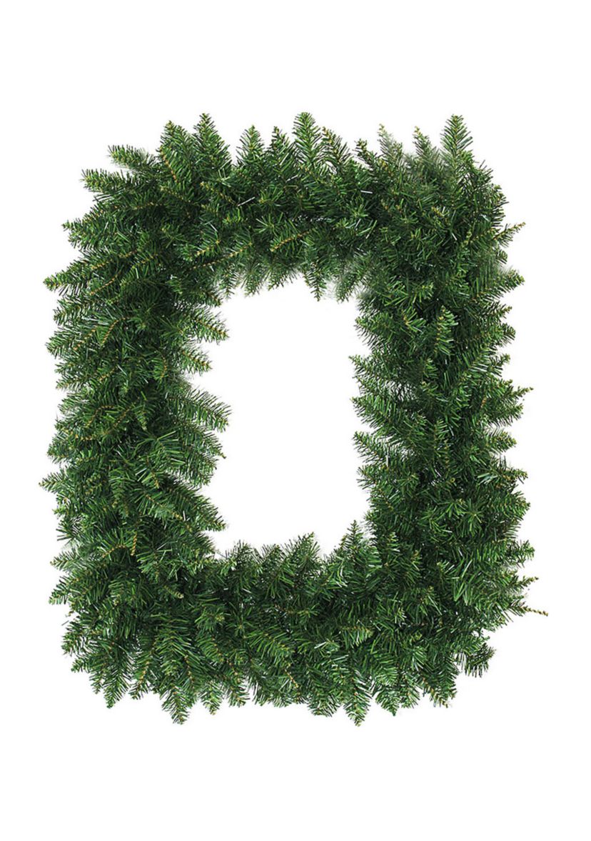 36" Buffalo Fir Rectangular Artificial Christmas Wreath - Unlit