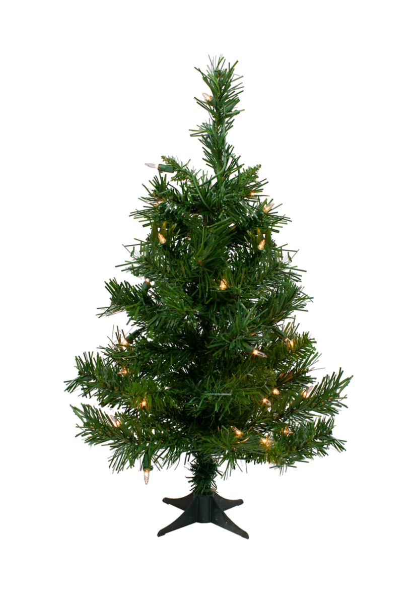 2 Pre-Lit Medium Royal Pine Artificial Christmas Tree - Clear Lights
