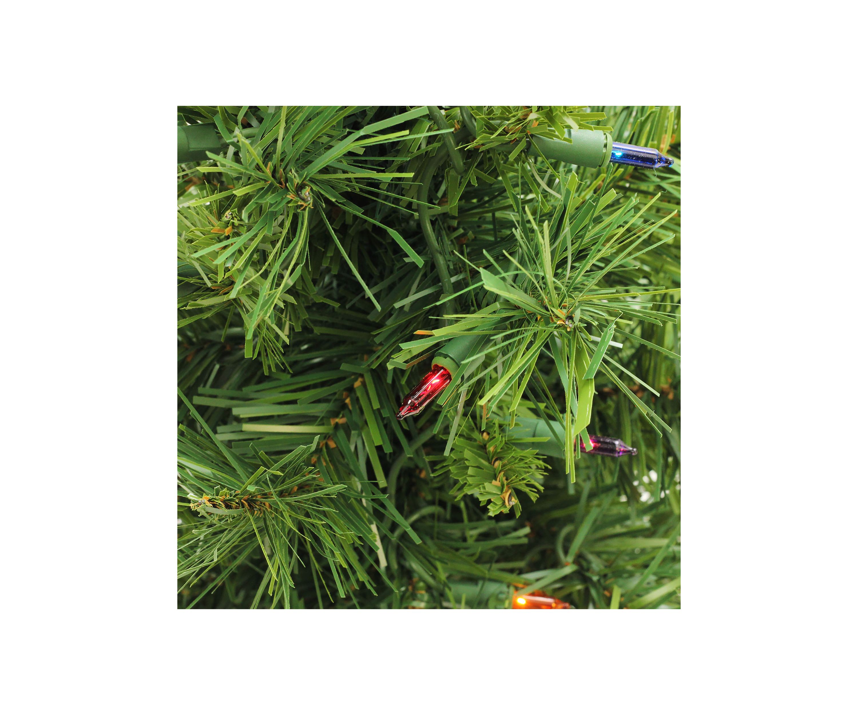 2 Pre-Lit Medium Royal Pine Artificial Christmas Tree - Multicolor Lights