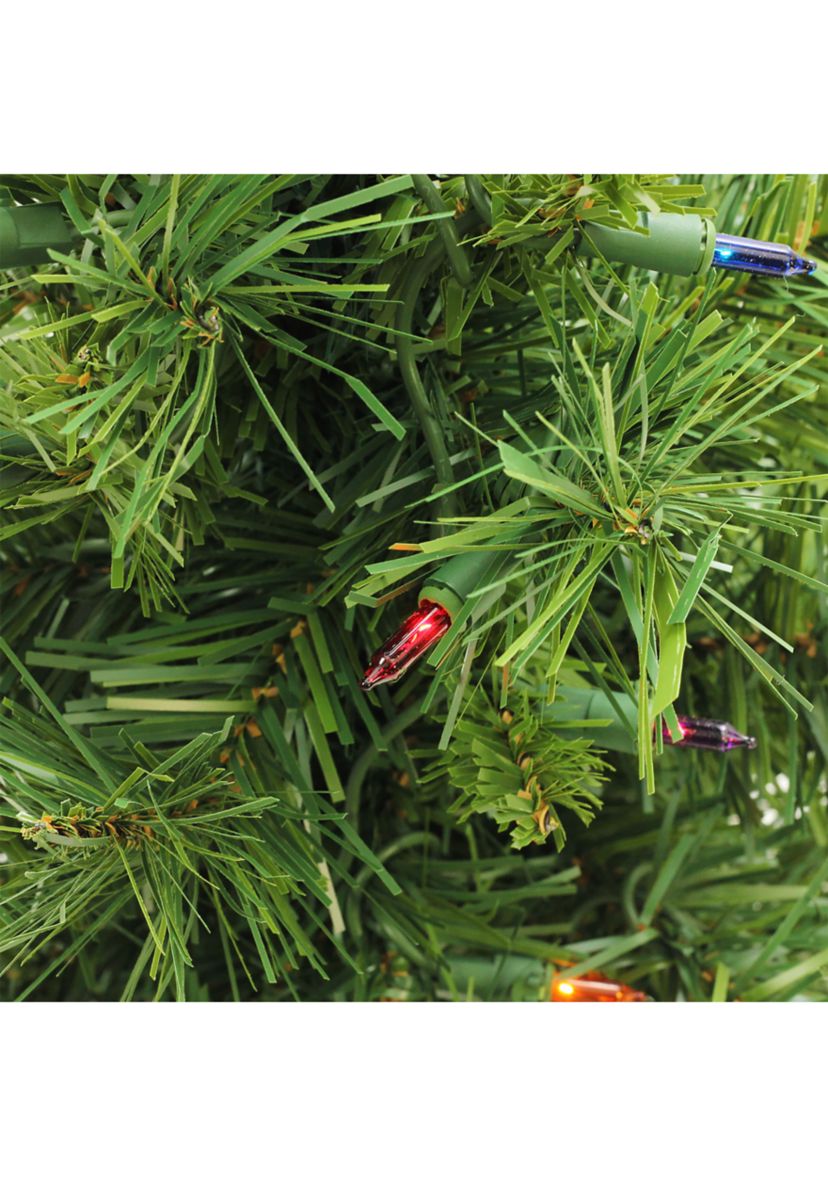 2 Pre-Lit Medium Royal Pine Artificial Christmas Tree - Multicolor Lights