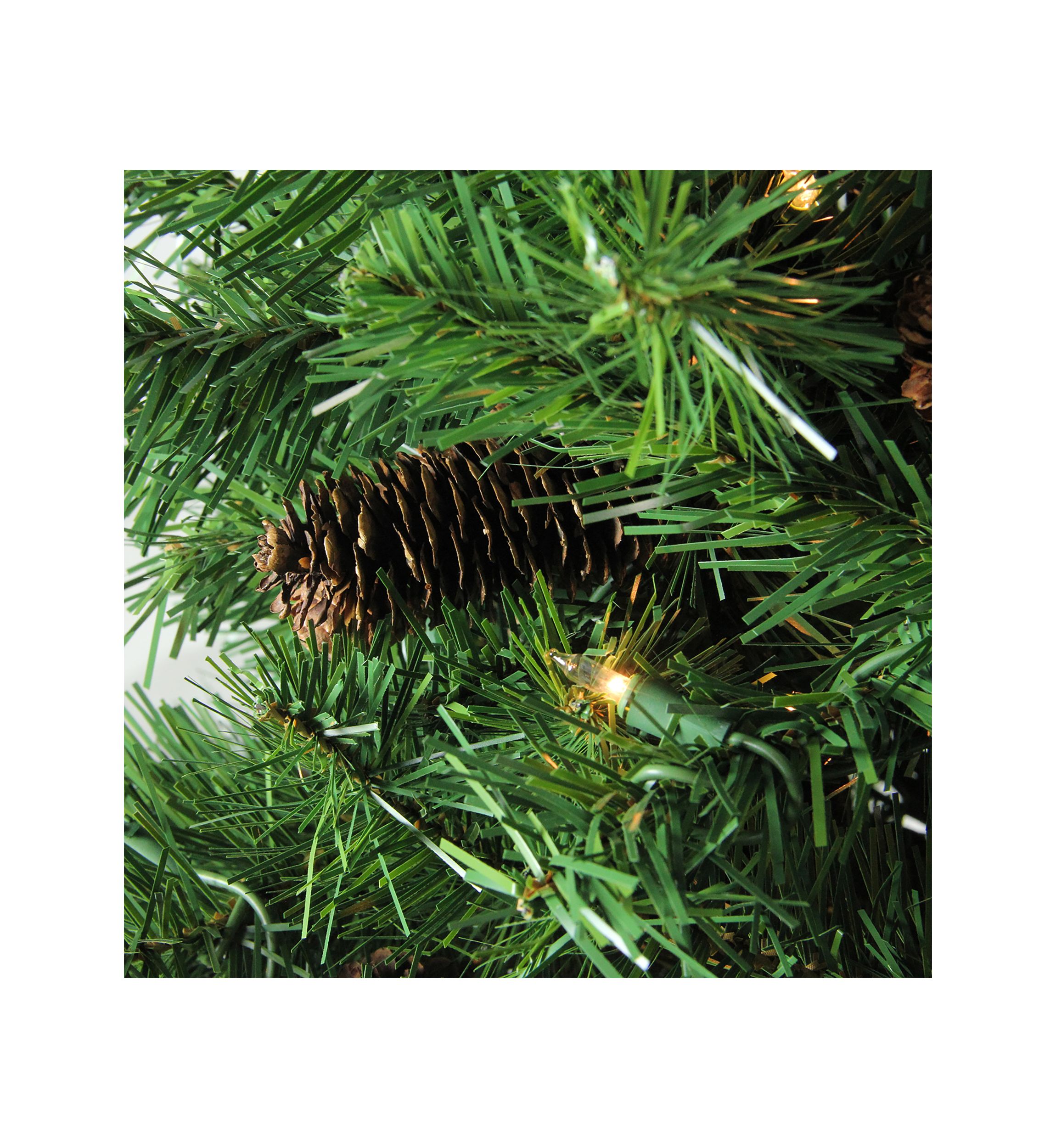 7.5 Pre-Lit Green Medium Pine Artificial Christmas Tree - Clear Lights