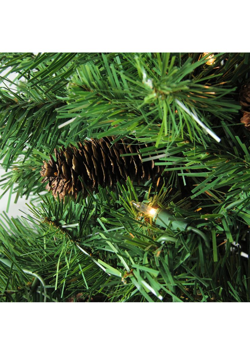 7.5 Pre-Lit Green Medium Pine Artificial Christmas Tree - Clear Lights