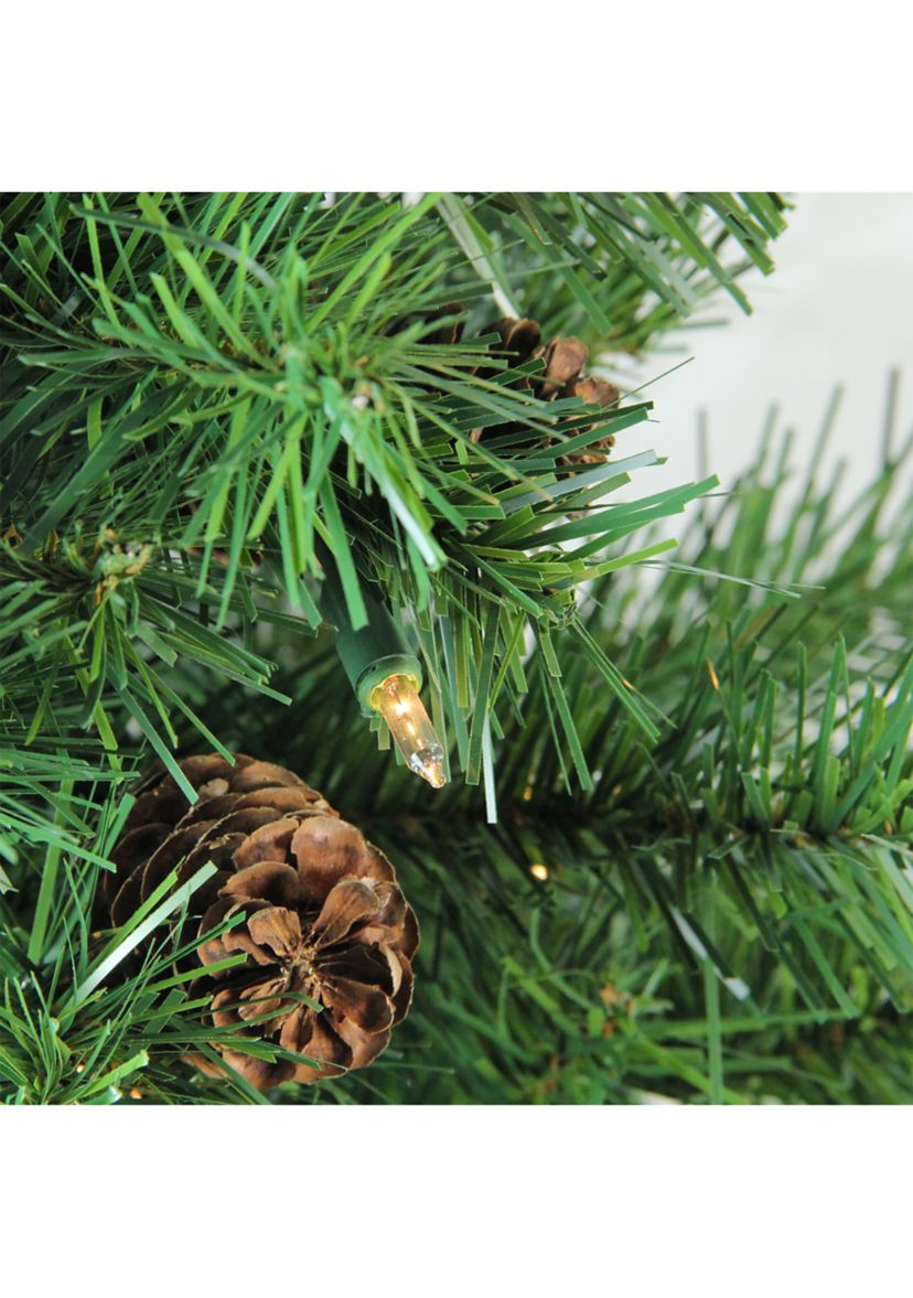 3 Pre-Lit Full Dakota Pine Artificial Christmas Tree - Clear Lights