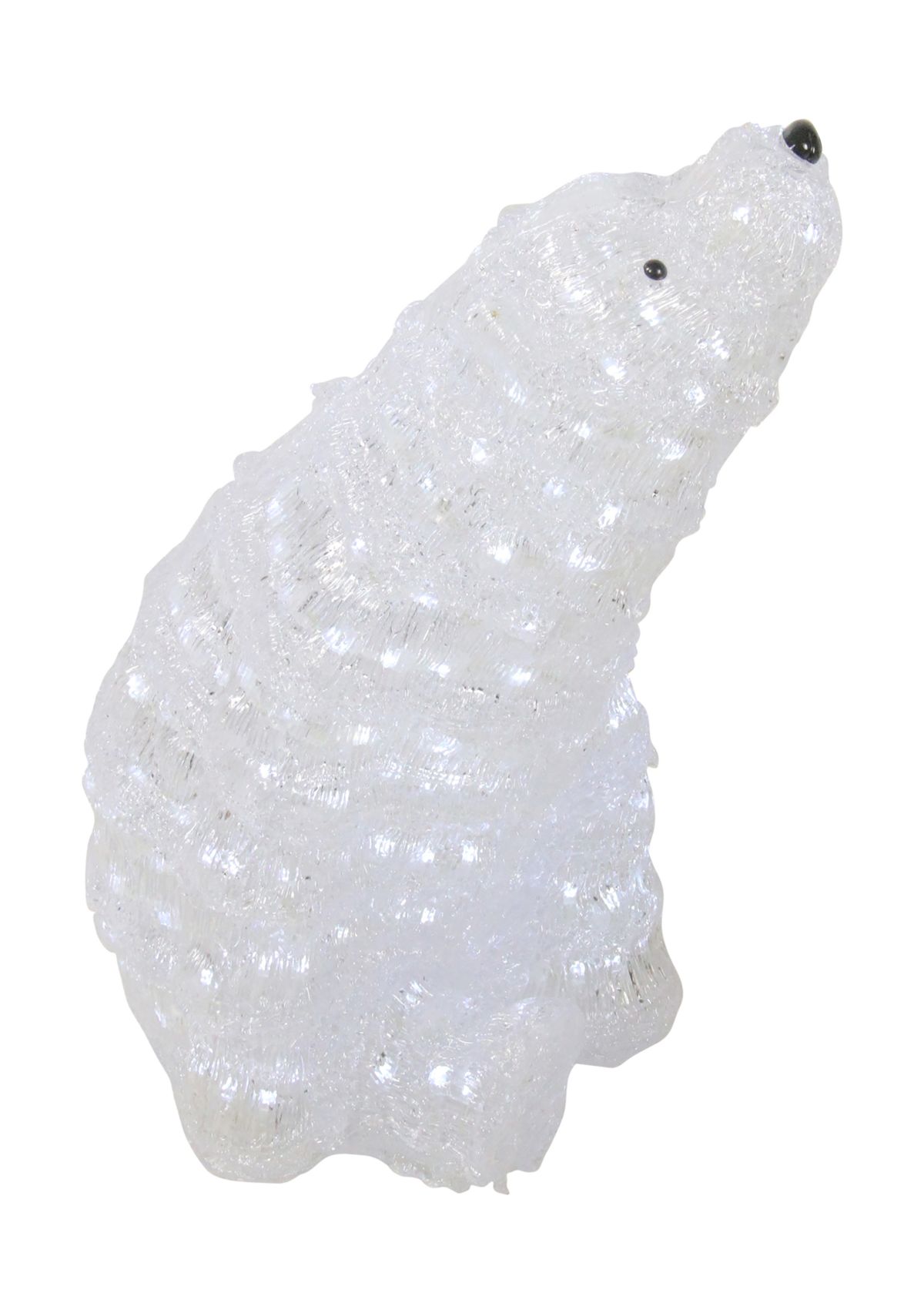 18.5Inch Lighted Commercial Grade Acrylic Polar Bear Christmas Display Decoration