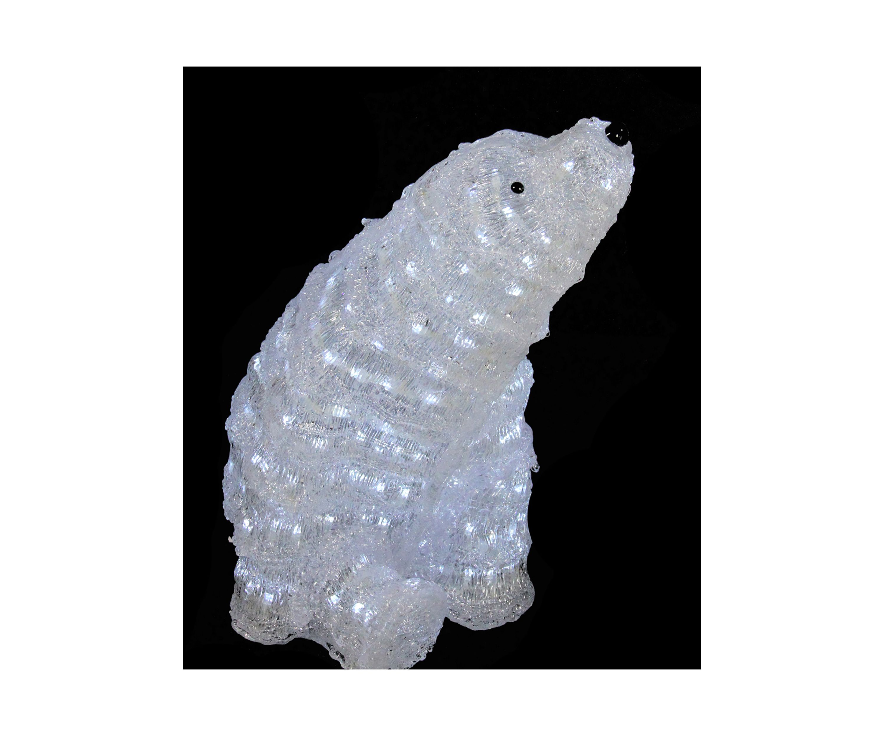 18.5Inch Lighted Commercial Grade Acrylic Polar Bear Christmas Display Decoration