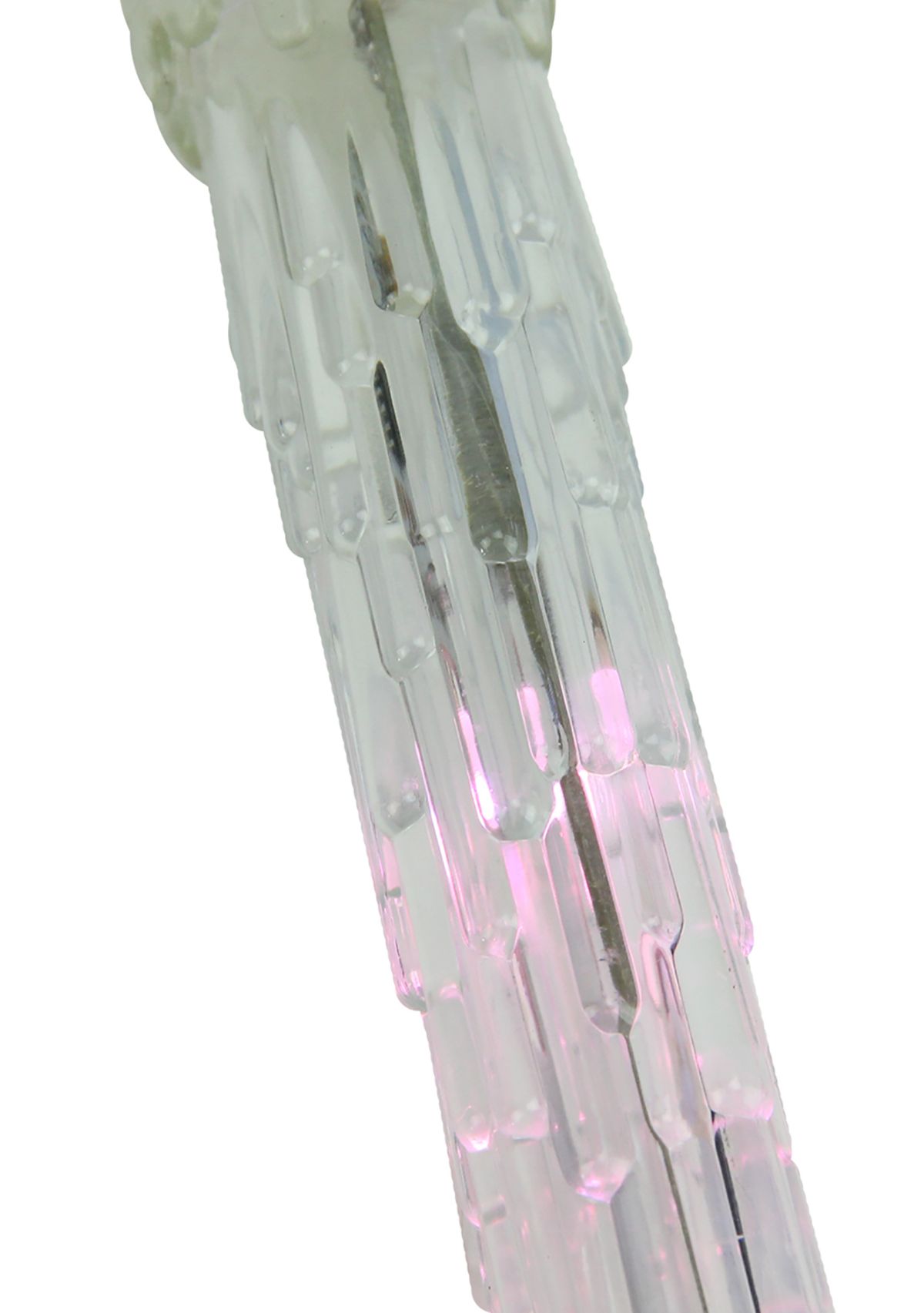 5 Multi Color Dripping Transparent Icicle Christmas Light Tubes - 13 ft Clear Wire