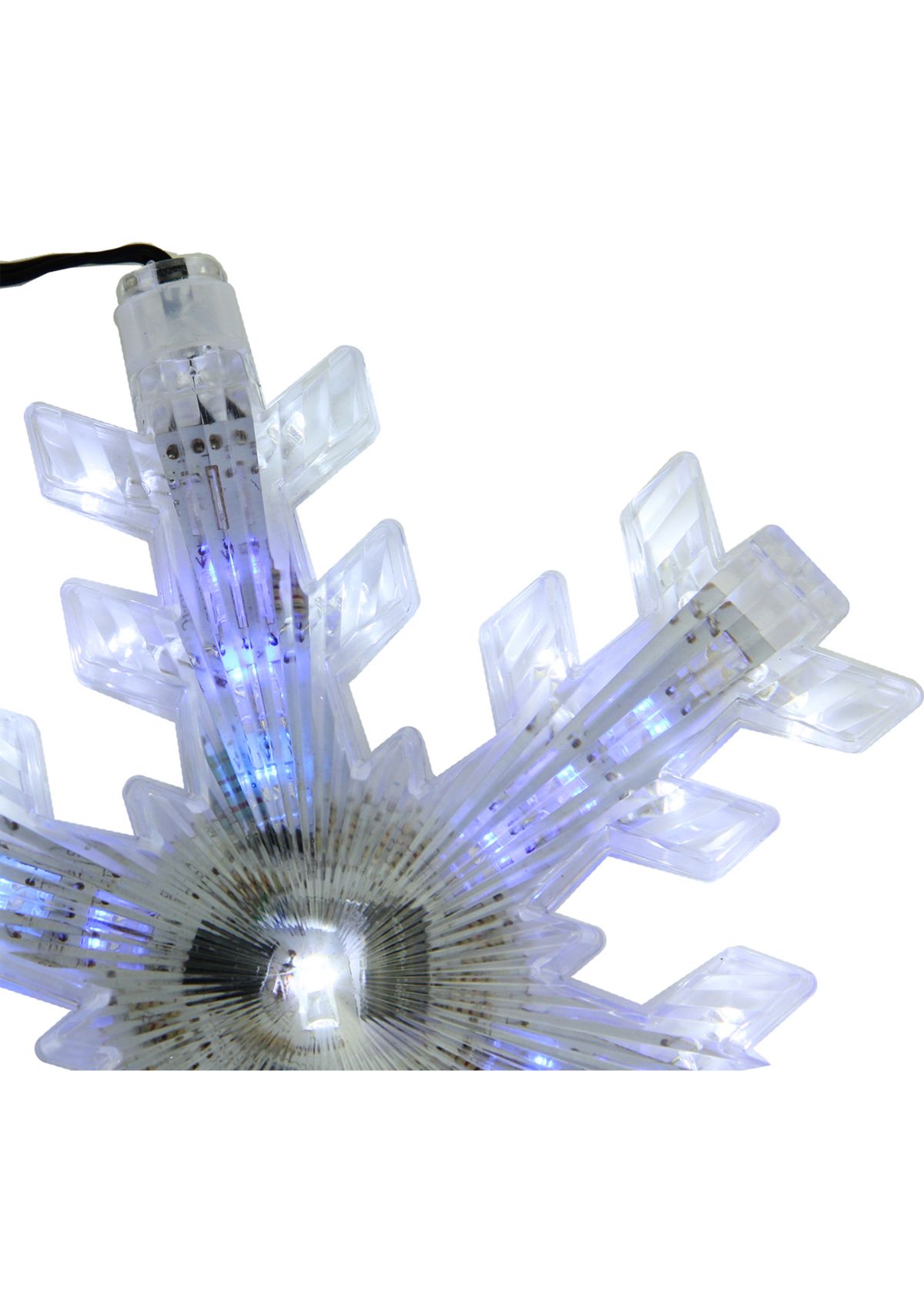 Set of 3 Cascading White and Blue Snowfall LED Snowflake Christmas Lights 25Inch