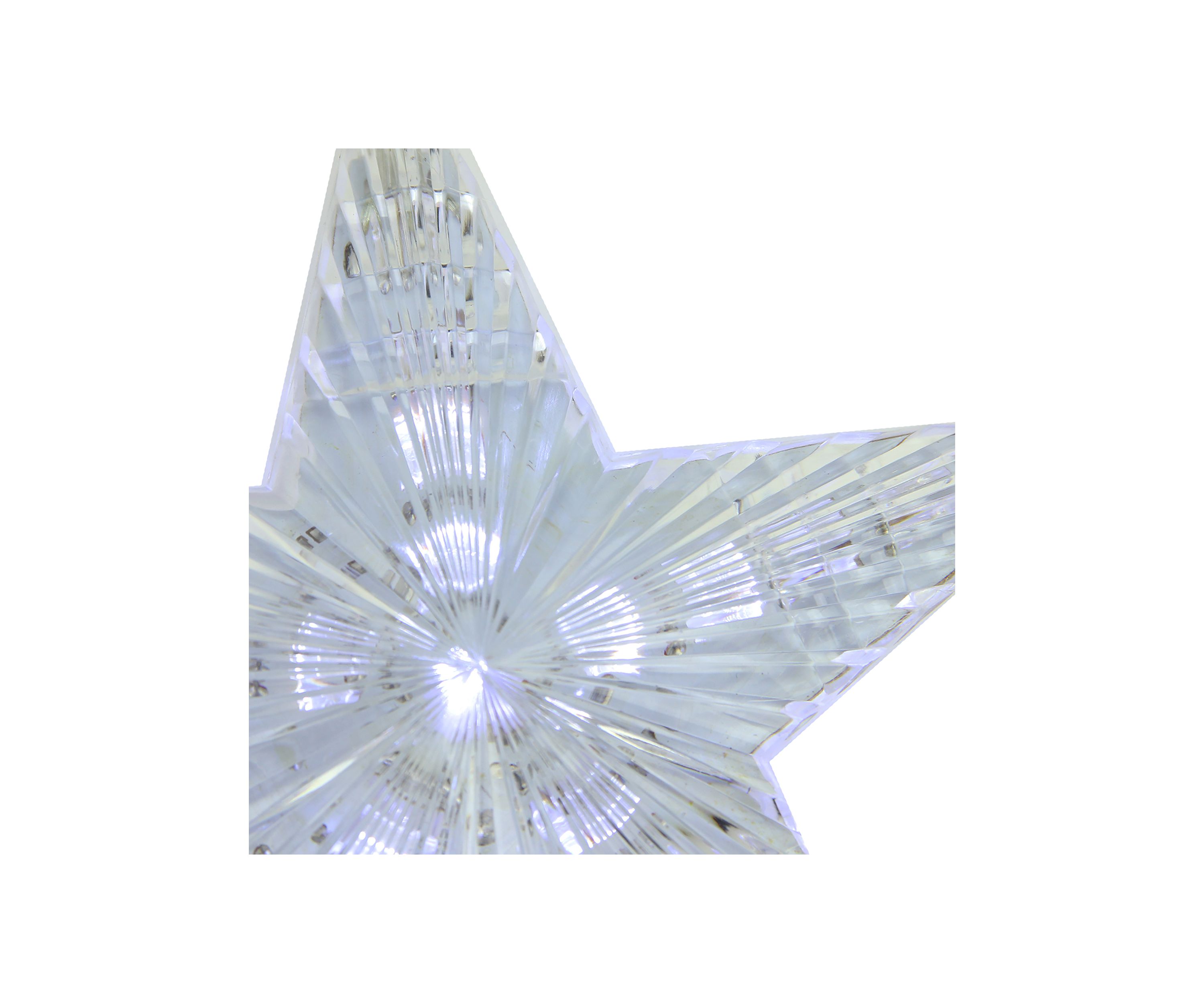 3 White LED Cascading Snowfall Star Christmas Lights - 2 ft Clear Wire