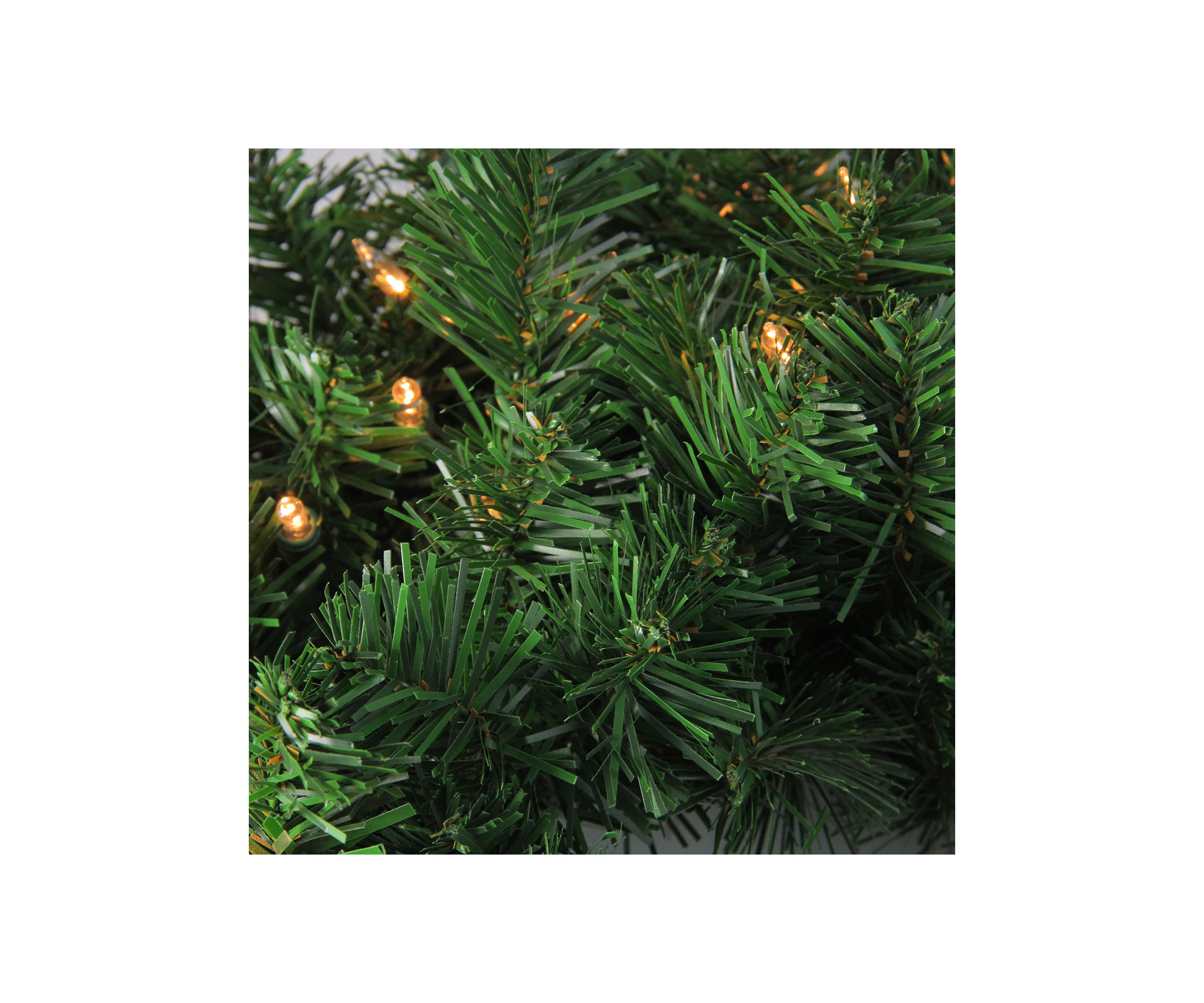Mixed Canyon Pine Artificial Christmas Wreath - 24-Inch  Clear Lights