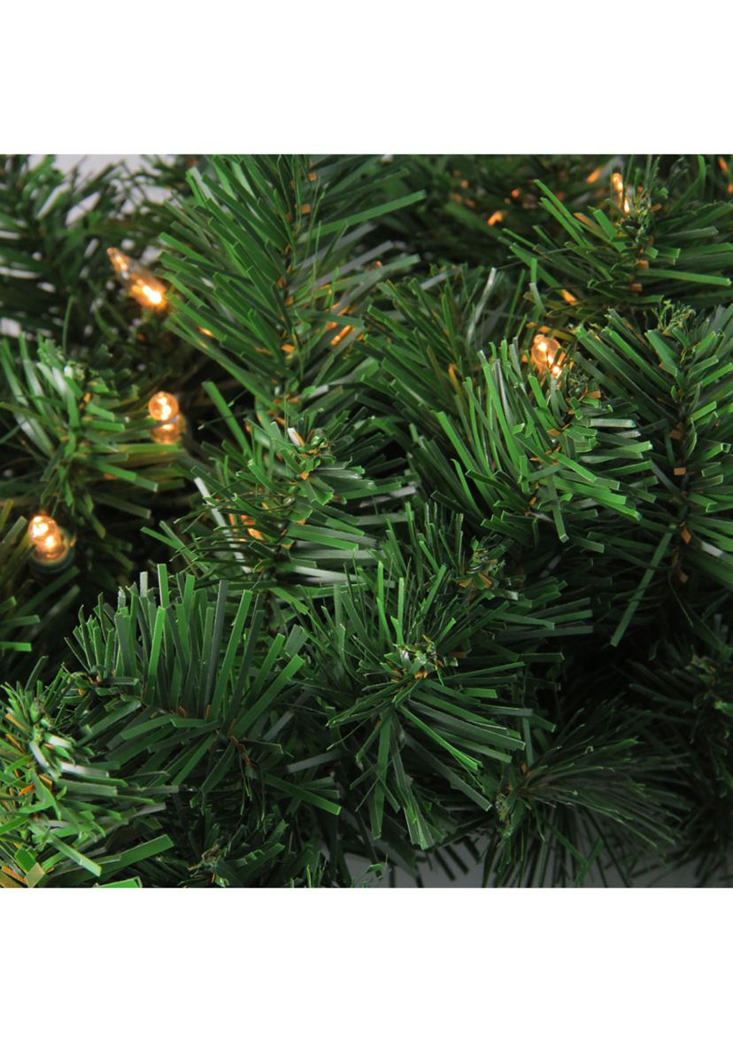 Mixed Canyon Pine Artificial Christmas Wreath - 24-Inch  Clear Lights