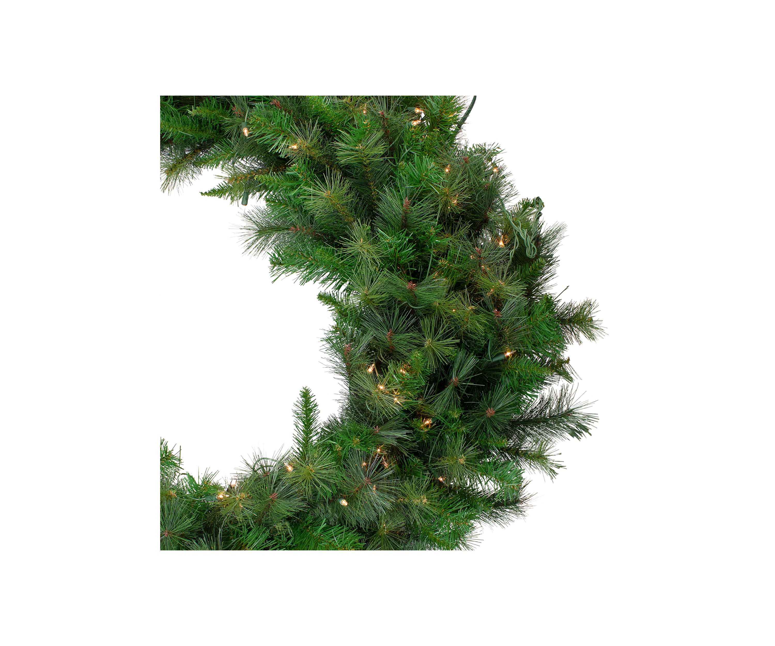 Pre-Lit Canyon Pine Artificial Christmas Wreath - 60-Inch  Clear Lights