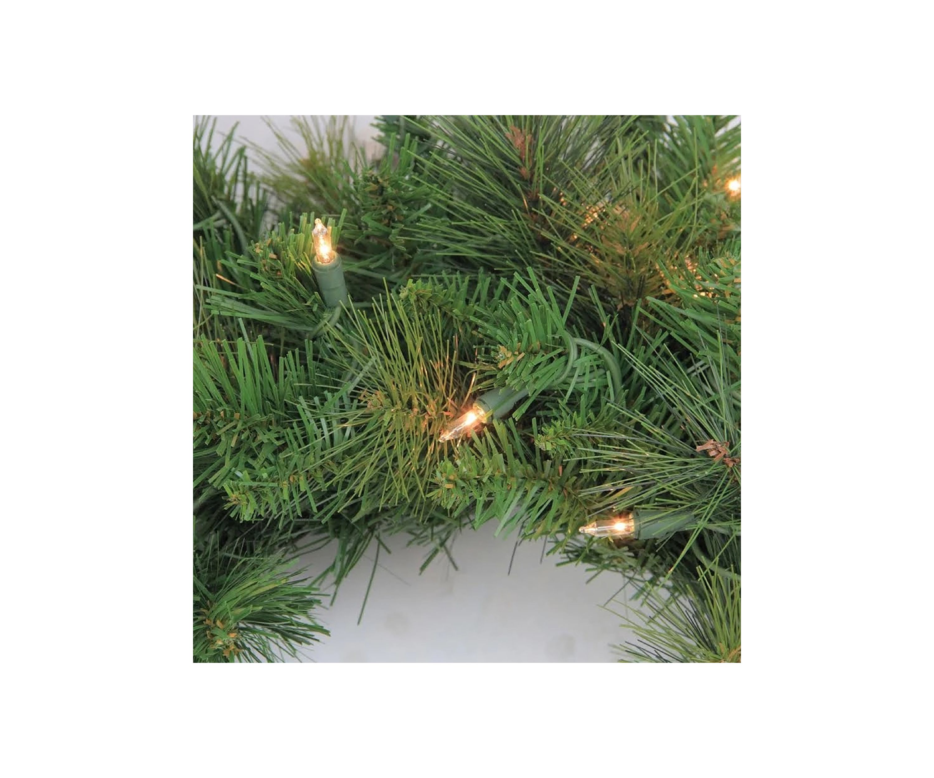 Pre-Lit Canyon Pine Artificial Christmas Wreath - 60-Inch  Clear Lights