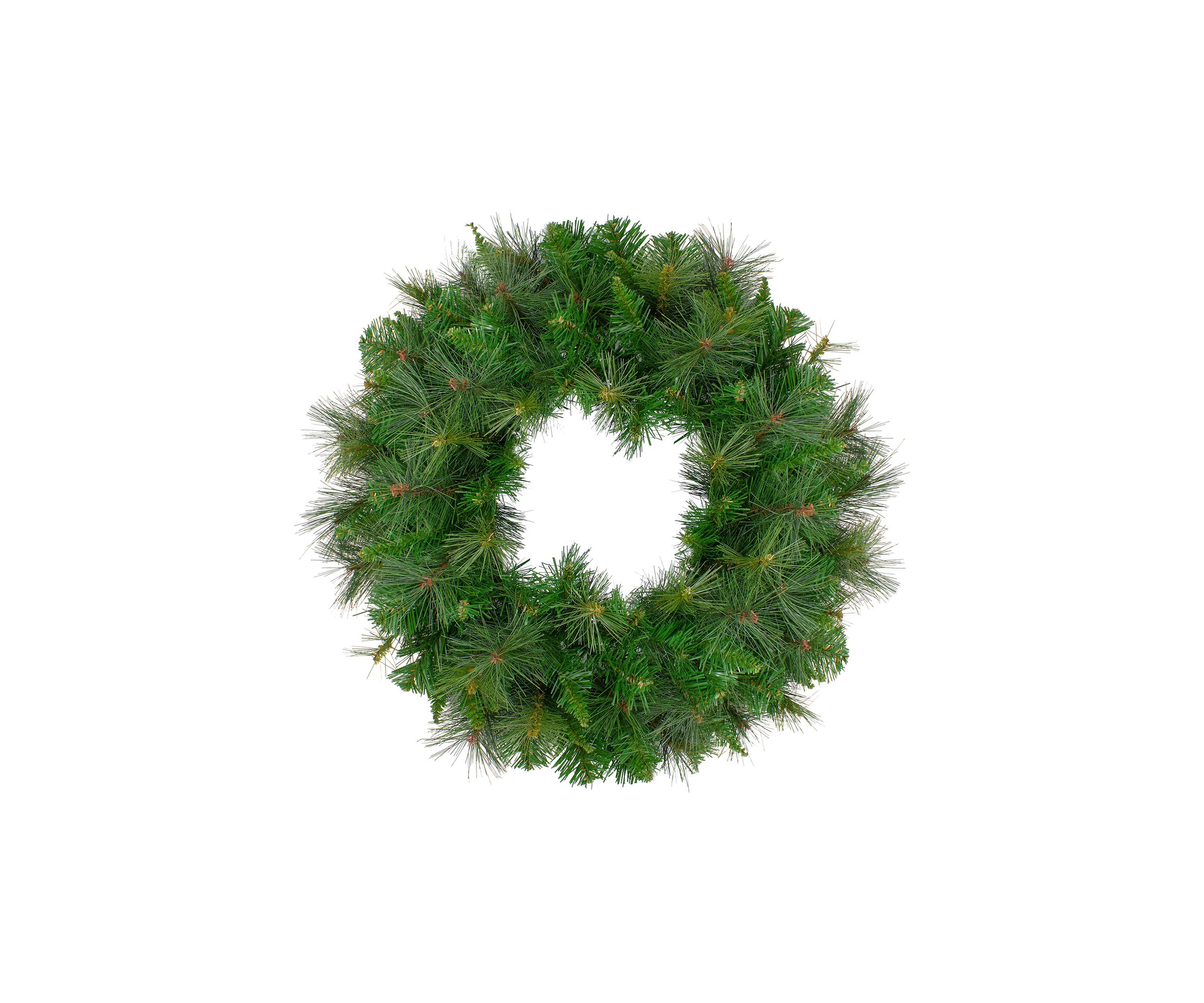 24Inch Mixed Canyon Pine Artificial Christmas Wreath - Unlit