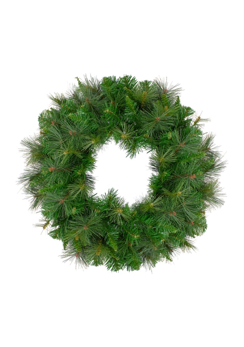 24Inch Mixed Canyon Pine Artificial Christmas Wreath - Unlit