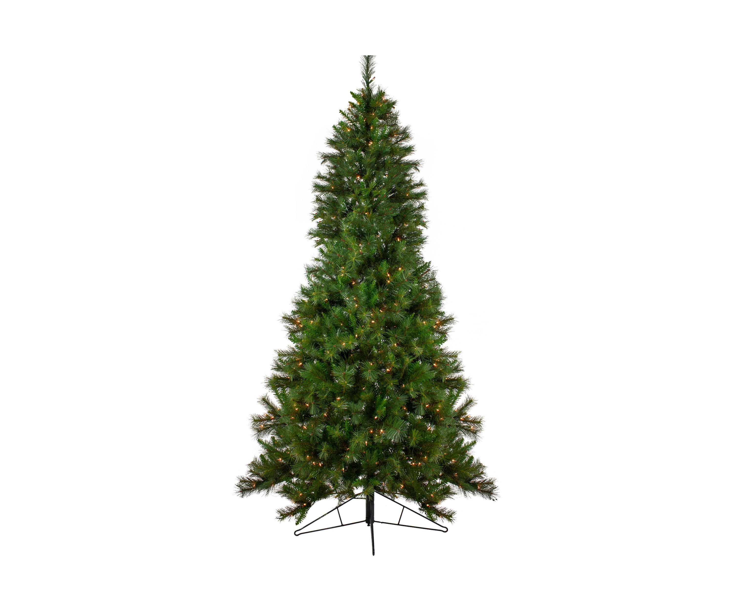 7.5 Pre-Lit Slim Canyon Pine Half Wall Artificial Christmas Tree - Clear Lights