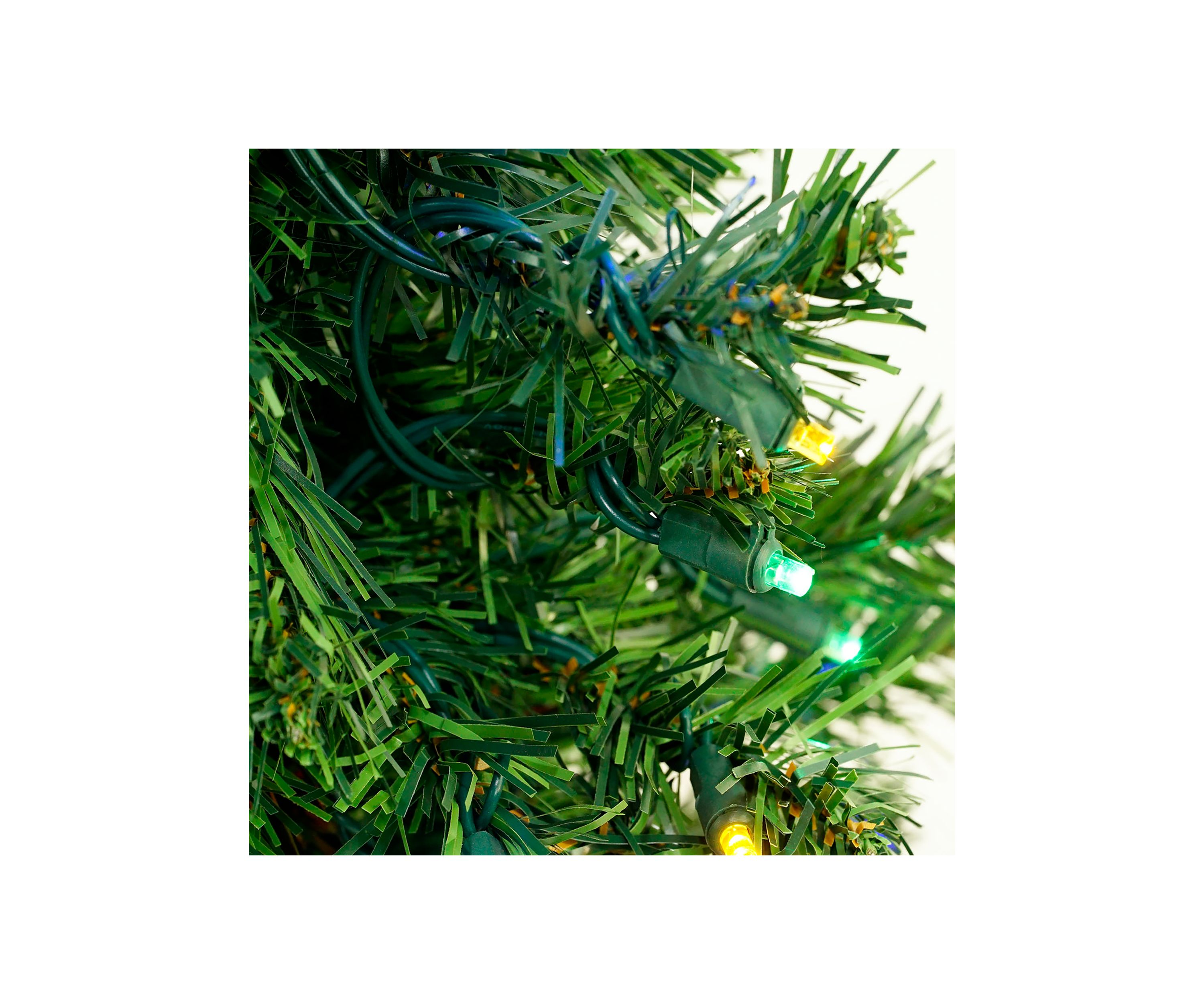 2 Pre-Lit Medium Mixed Classic Pine Artificial Christmas Tree - Multicolor LED Lights