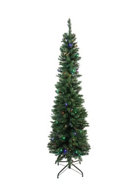 Northlight 6' Pre-Lit Led Pencil Northern Balsam Fir Artificial Christmas Tree - Multi Lights