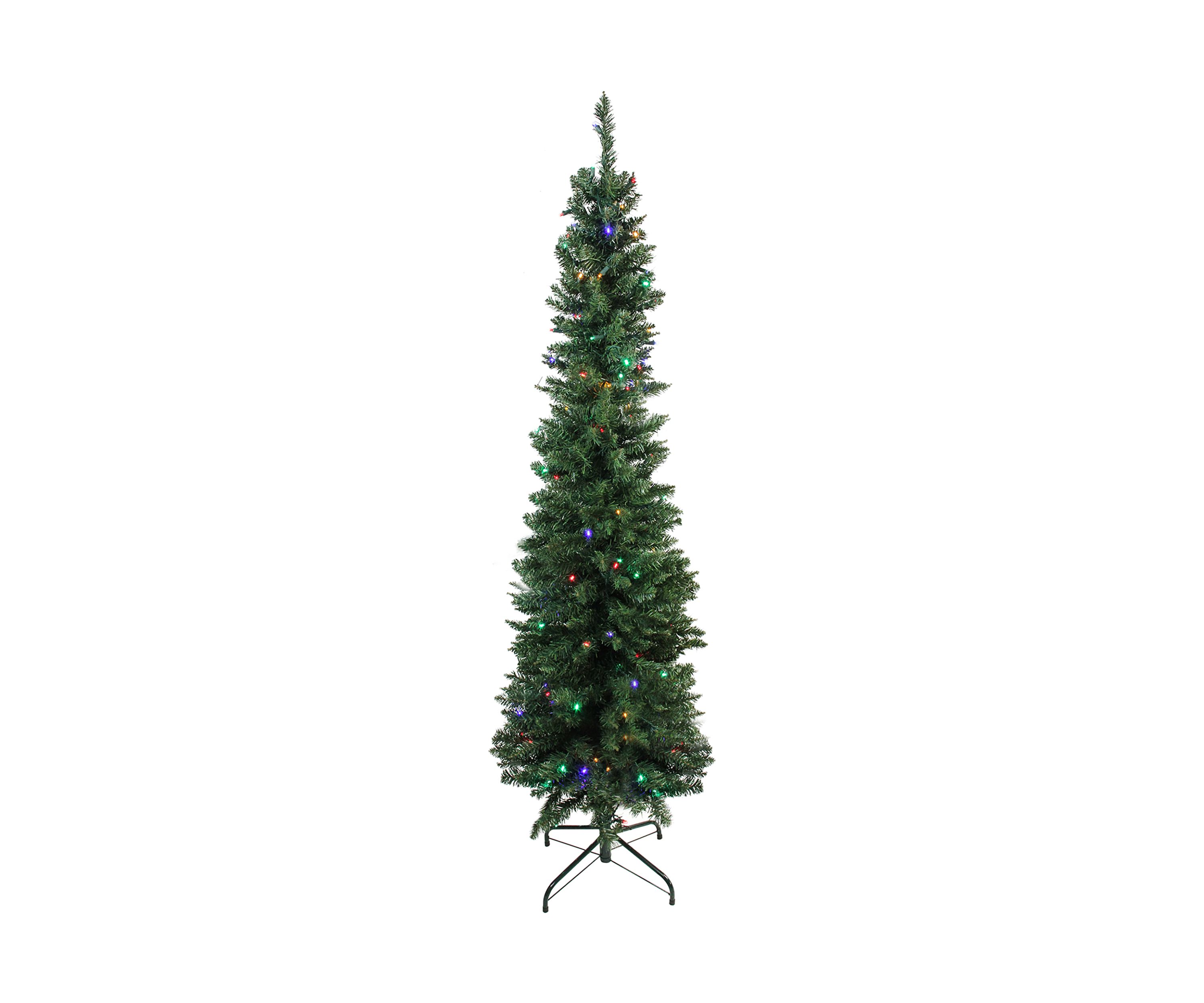 6 Pre-Lit LED Pencil Northern Balsam Fir Artificial Christmas Tree - Multi Lights
