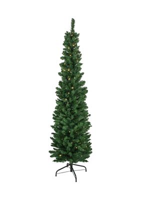 Northlight 6' Pre-Lit Led Northern Balsam Fir Pencil Artificial Christmas Tree Warm Clear Lights, Green -  0715833000676