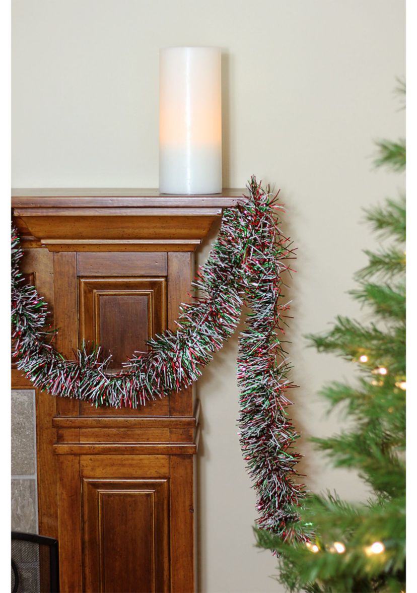 50 x 4Inch Red and Green Artificial Christmas Garland - Unlit