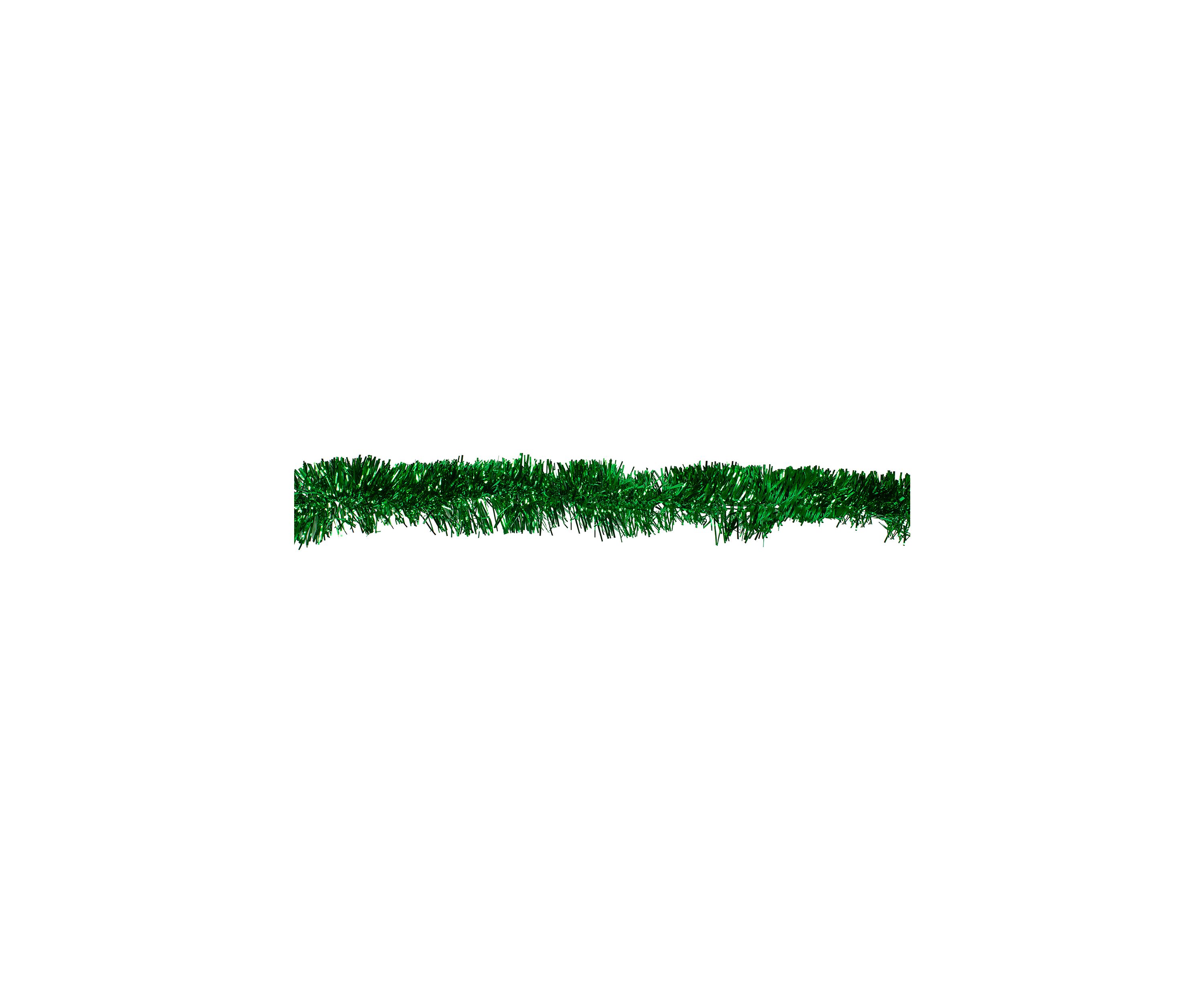 50 x 2.75Inch Green Tinsel Artificial Christmas Garland - Unlit