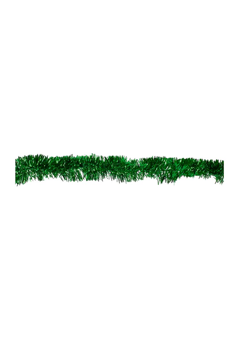 50 x 2.75Inch Green Tinsel Artificial Christmas Garland - Unlit