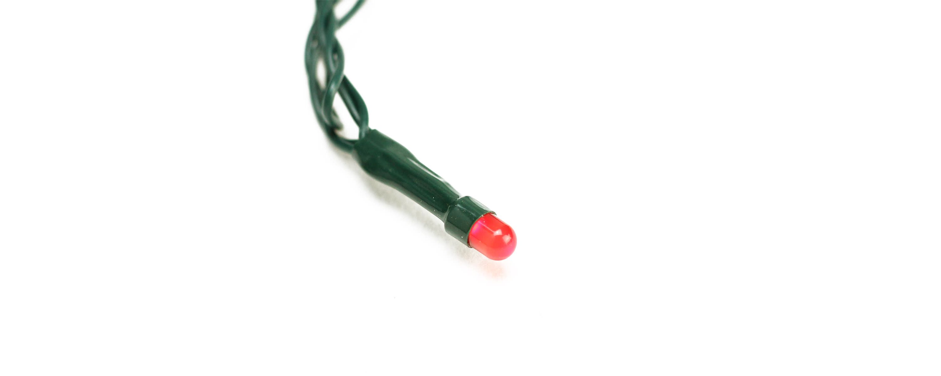 15 Orange and Yellow Micro LED Thanksgiving Lights - 5.7 ft Green Wire