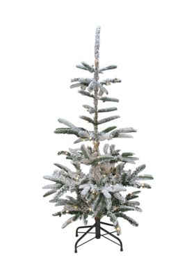 Northlight 9' Pre-Lit Green Flocked Nordmann Fir Artificial Christmas Tree - Warm Clear Led Lights