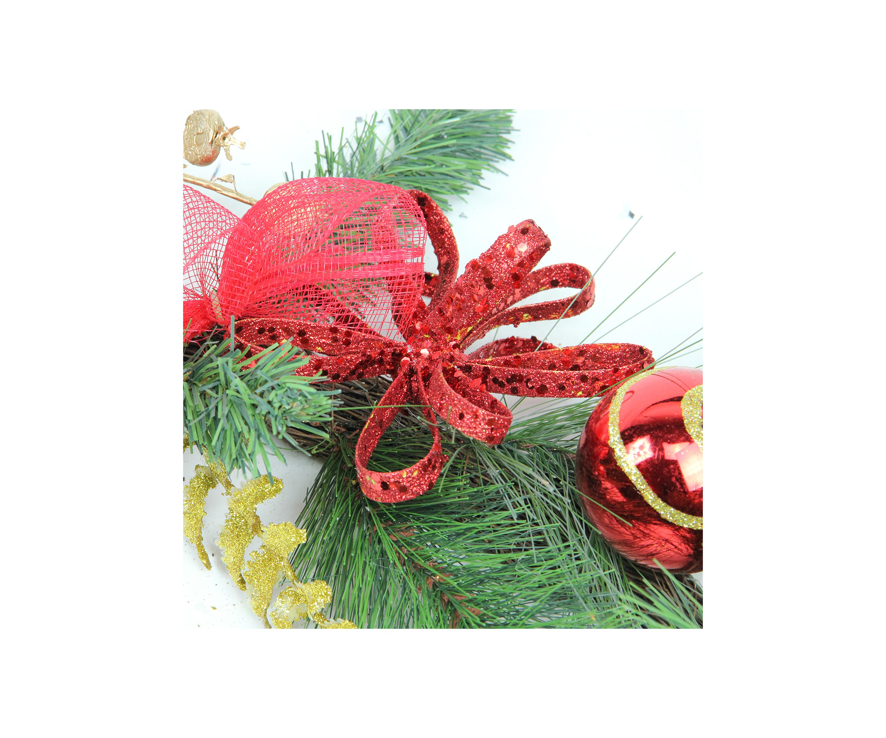 6 x 10Inch Pinecone Artificial Christmas Garland - Unlit