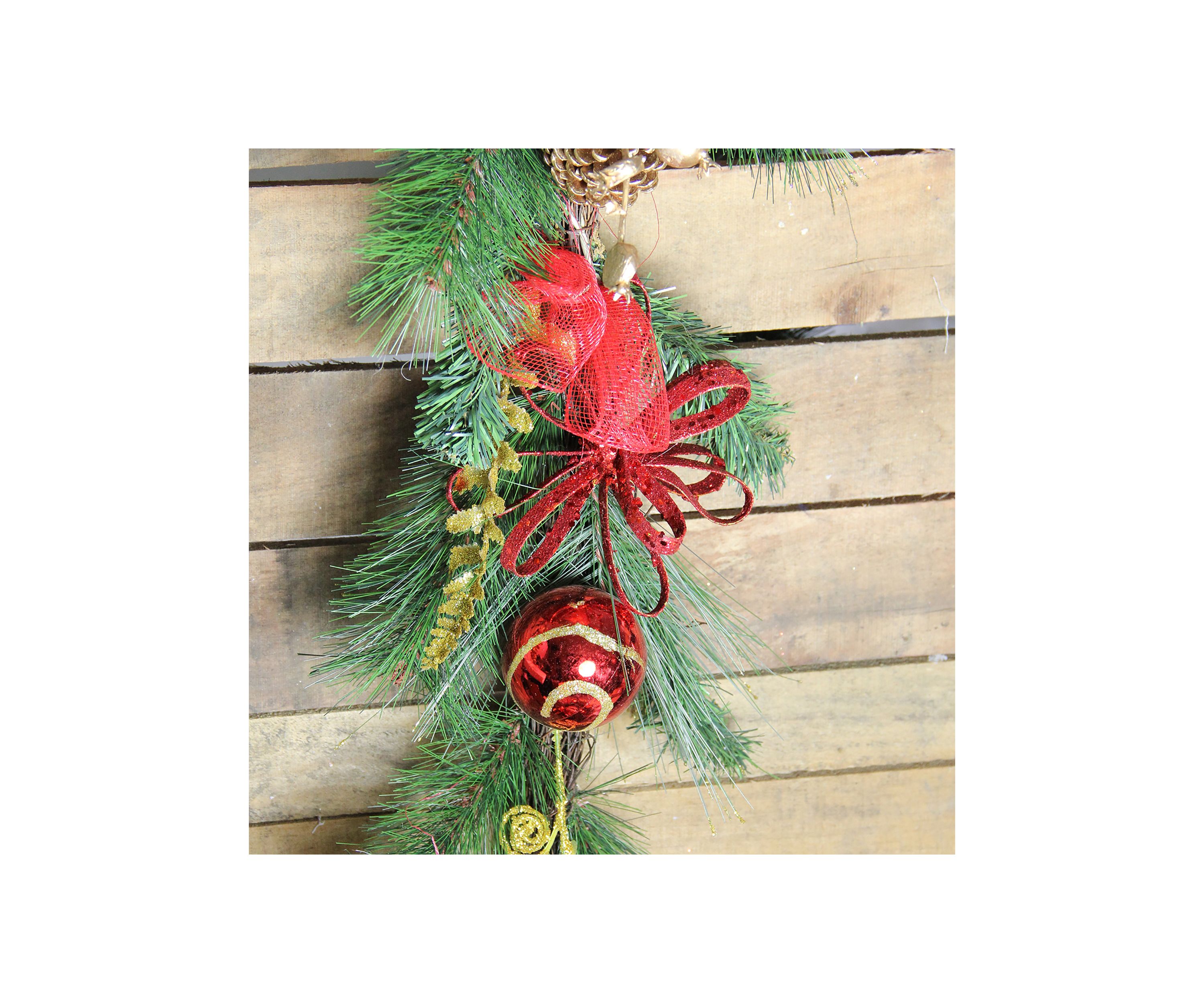 6 x 10Inch Pinecone Artificial Christmas Garland - Unlit