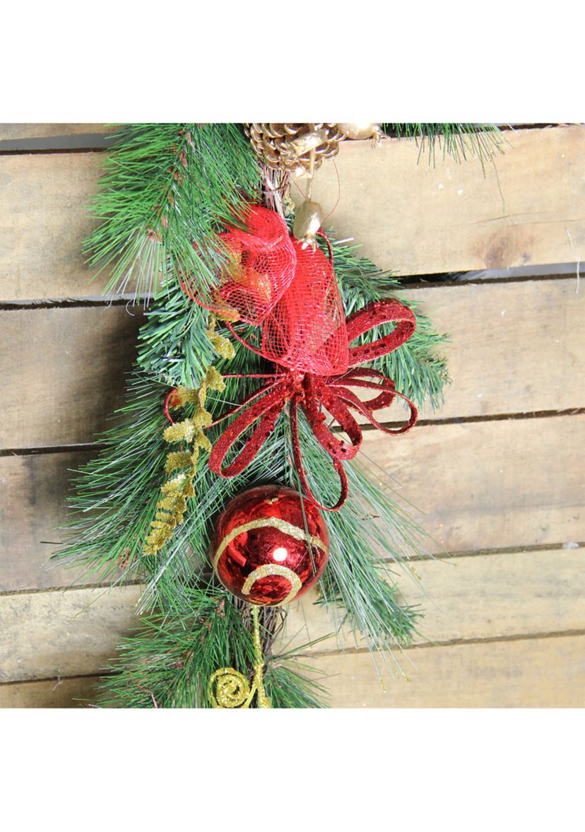 6 x 10Inch Pinecone Artificial Christmas Garland - Unlit