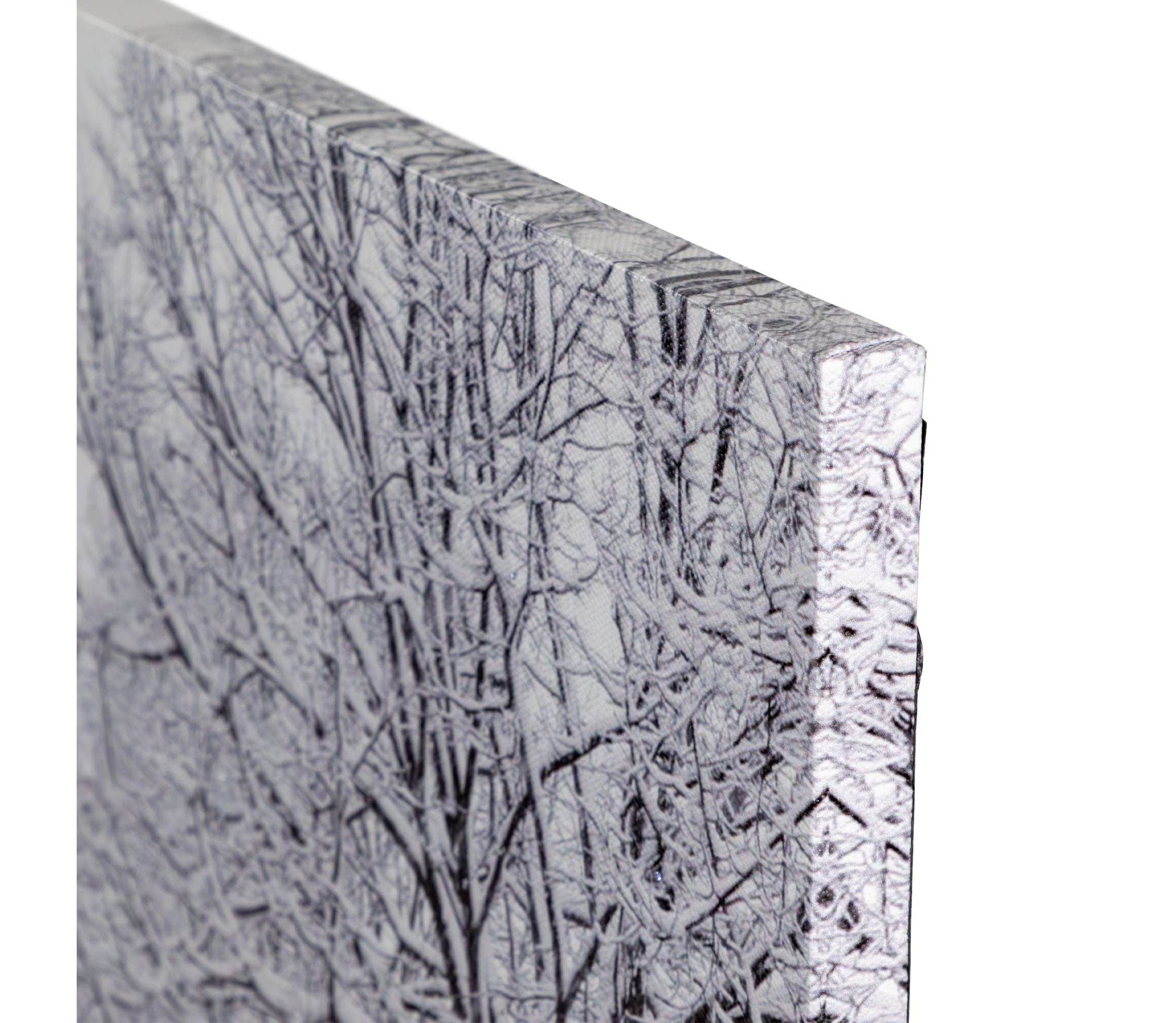 Fiber Optic Lighted Winter Lane Snowfall Christmas Canvas Wall Art 23.5inch x 15.75inch