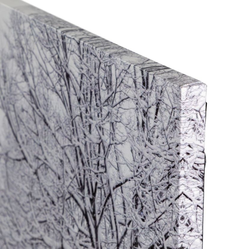Fiber Optic Lighted Winter Lane Snowfall Christmas Canvas Wall Art 23.5inch x 15.75inch