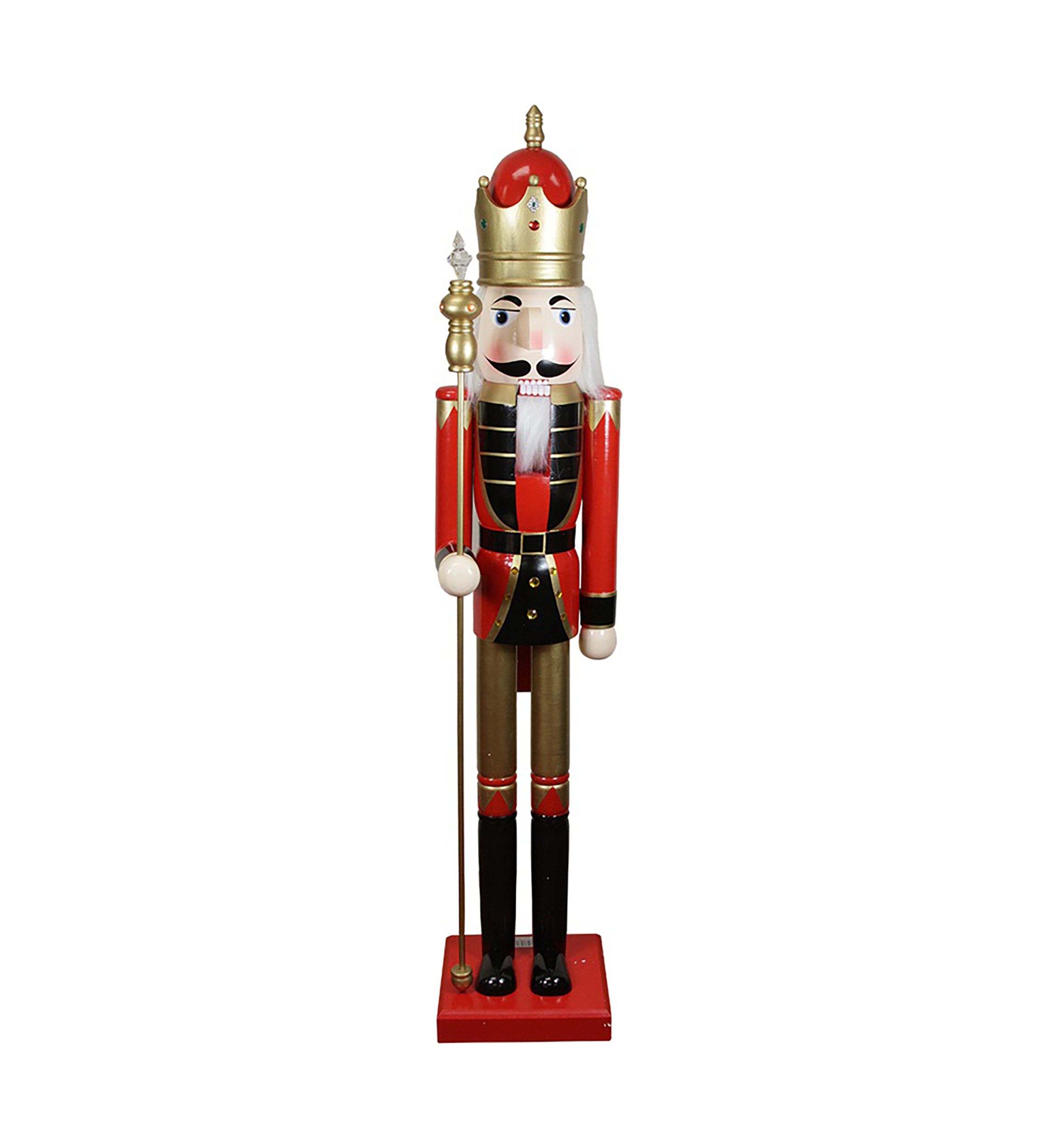 5 Red and White Commercial Size Christmas Nutcracker with Scepter