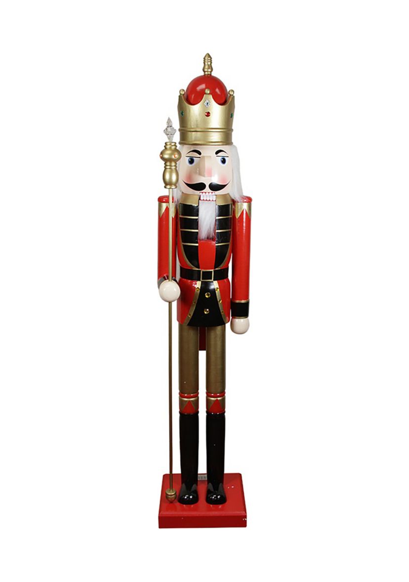 5 Red and White Commercial Size Christmas Nutcracker with Scepter