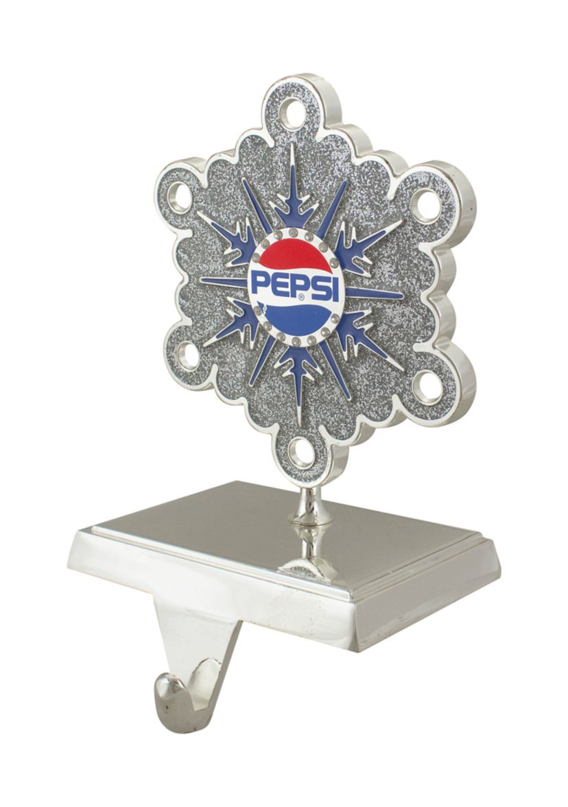 6.5Inch Silver and Blue InchPEPSIInch Snowflake Christmas Stocking Holder
