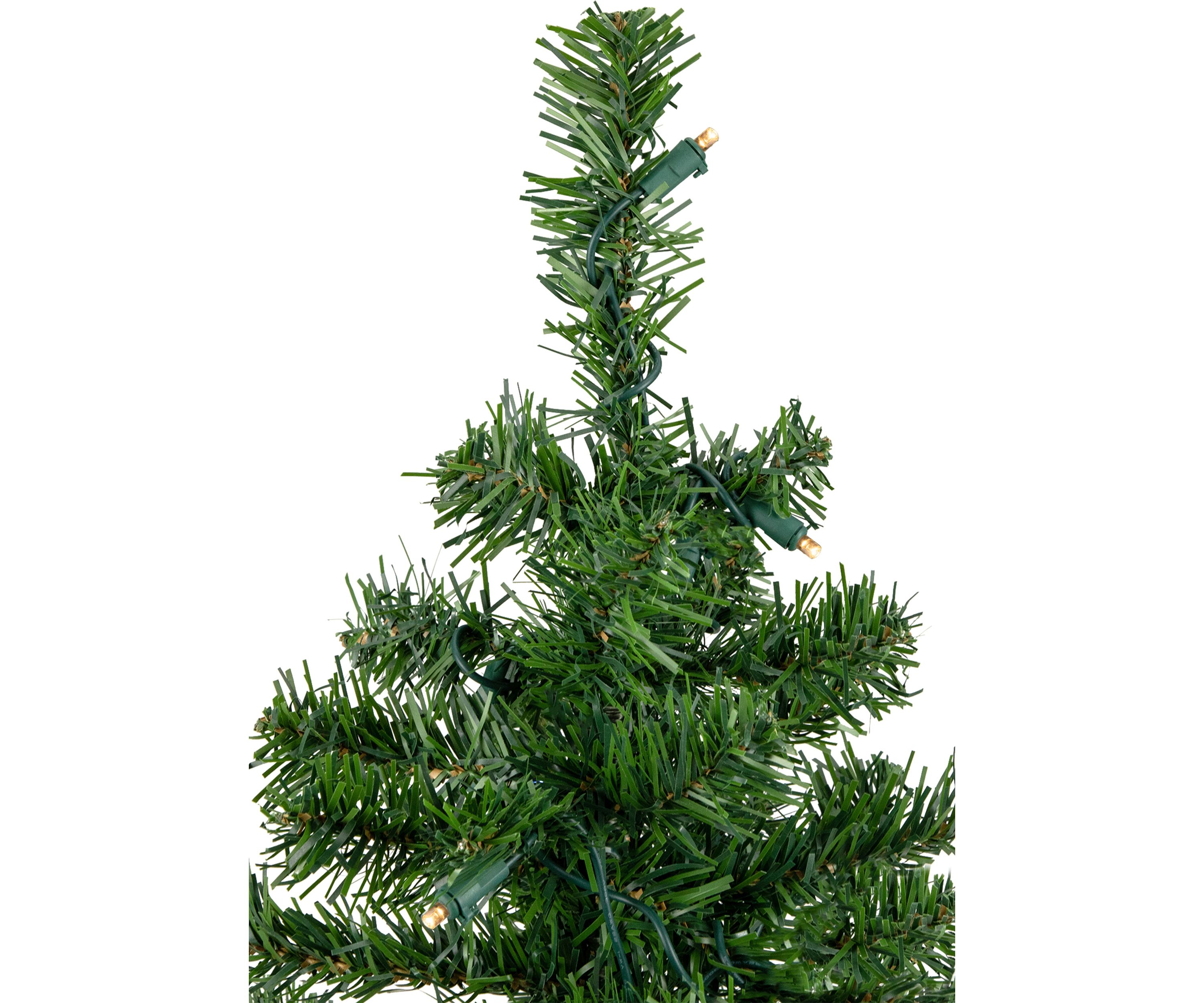 18Inch Pre-Lit Two-Tone Green Pine Artificial Christmas Tree in Burlap  Clear LED Lights