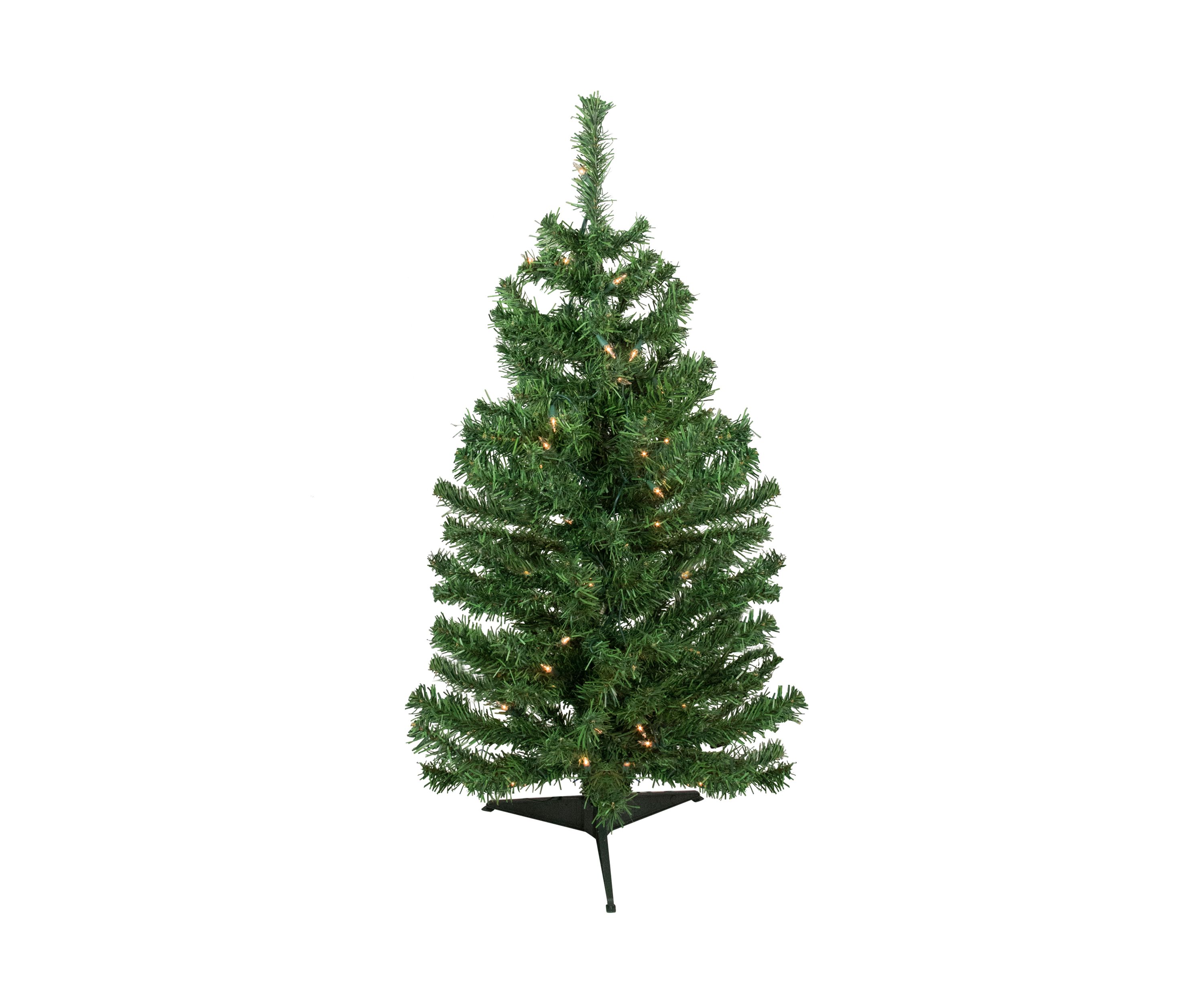 3 Pre-Lit Green Medium Niagara Pine Artificial Christmas Tree - Clear Lights