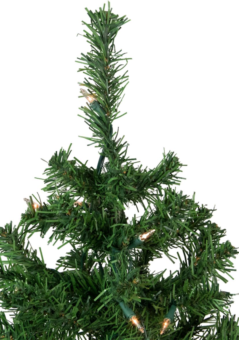 3 Pre-Lit Green Medium Niagara Pine Artificial Christmas Tree - Clear Lights