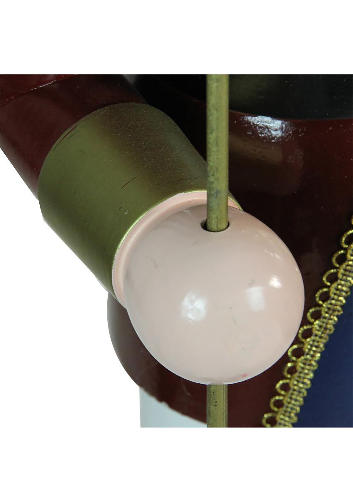 48Inch Brown and White Wooden Christmas Nutcracker King with Scepter