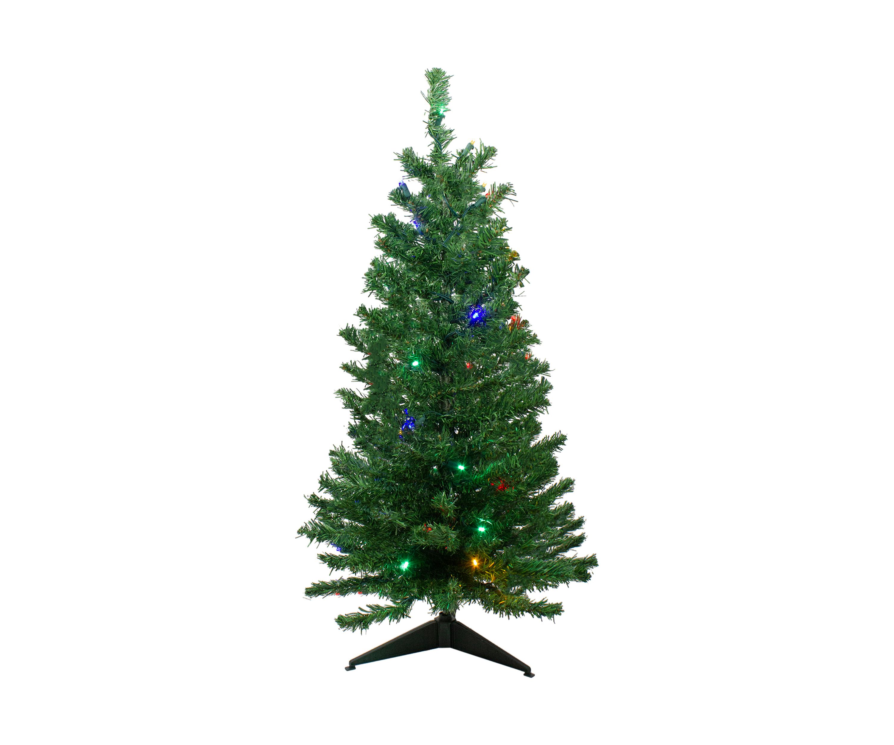 3 Pre-Lit Medium Mixed Classic Pine Artificial Christmas Tree - Multicolor LED Lights
