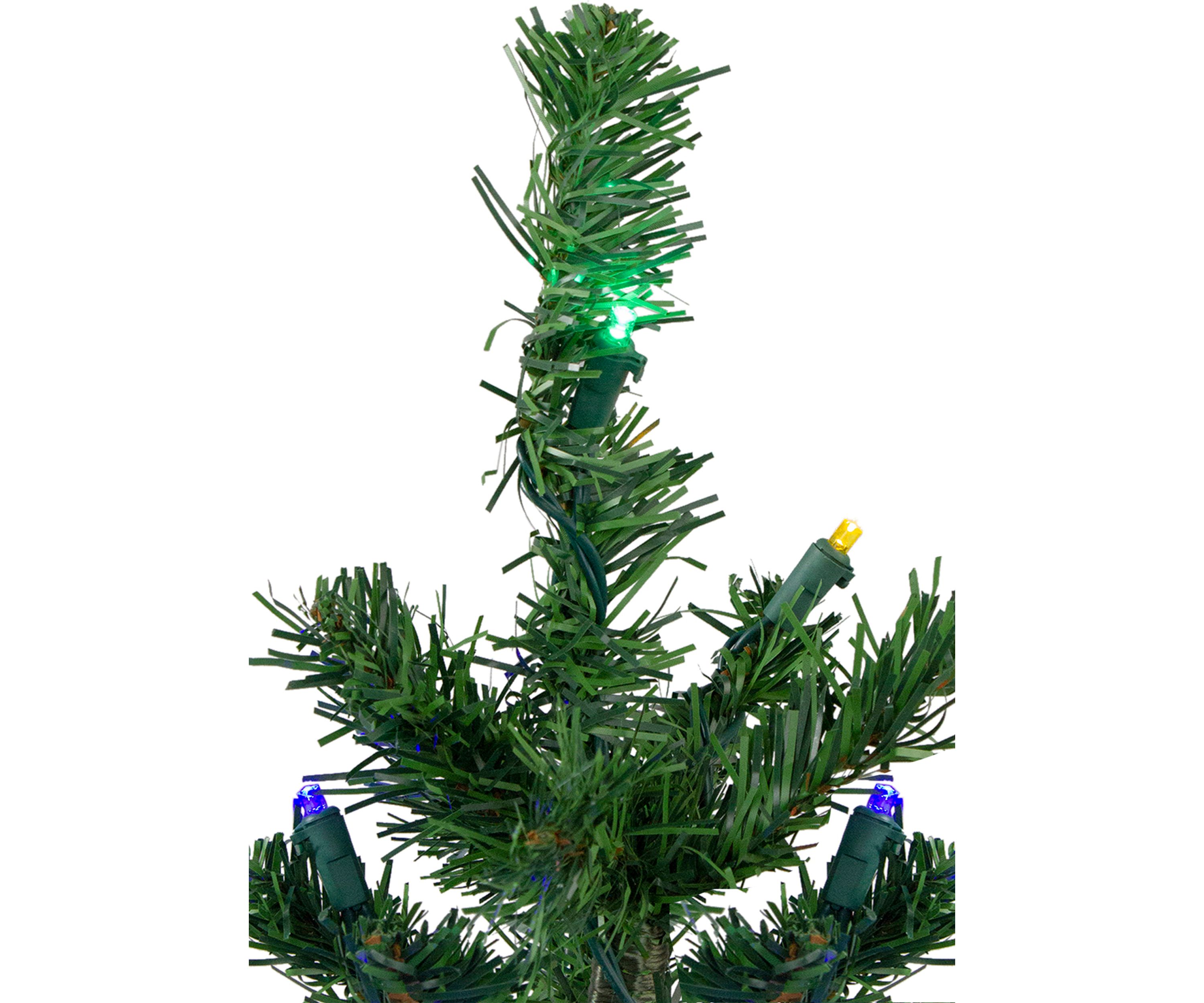3 Pre-Lit Medium Mixed Classic Pine Artificial Christmas Tree - Multicolor LED Lights