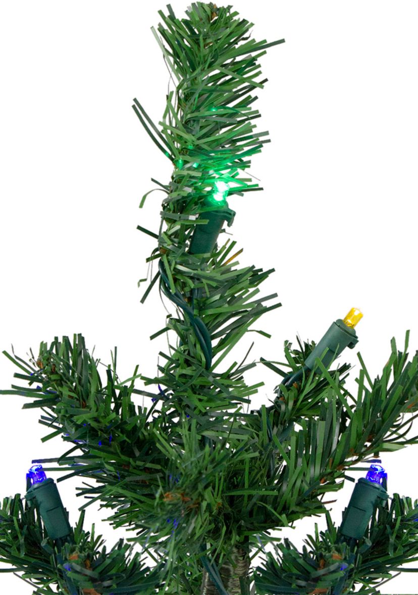 3 Pre-Lit Medium Mixed Classic Pine Artificial Christmas Tree - Multicolor LED Lights