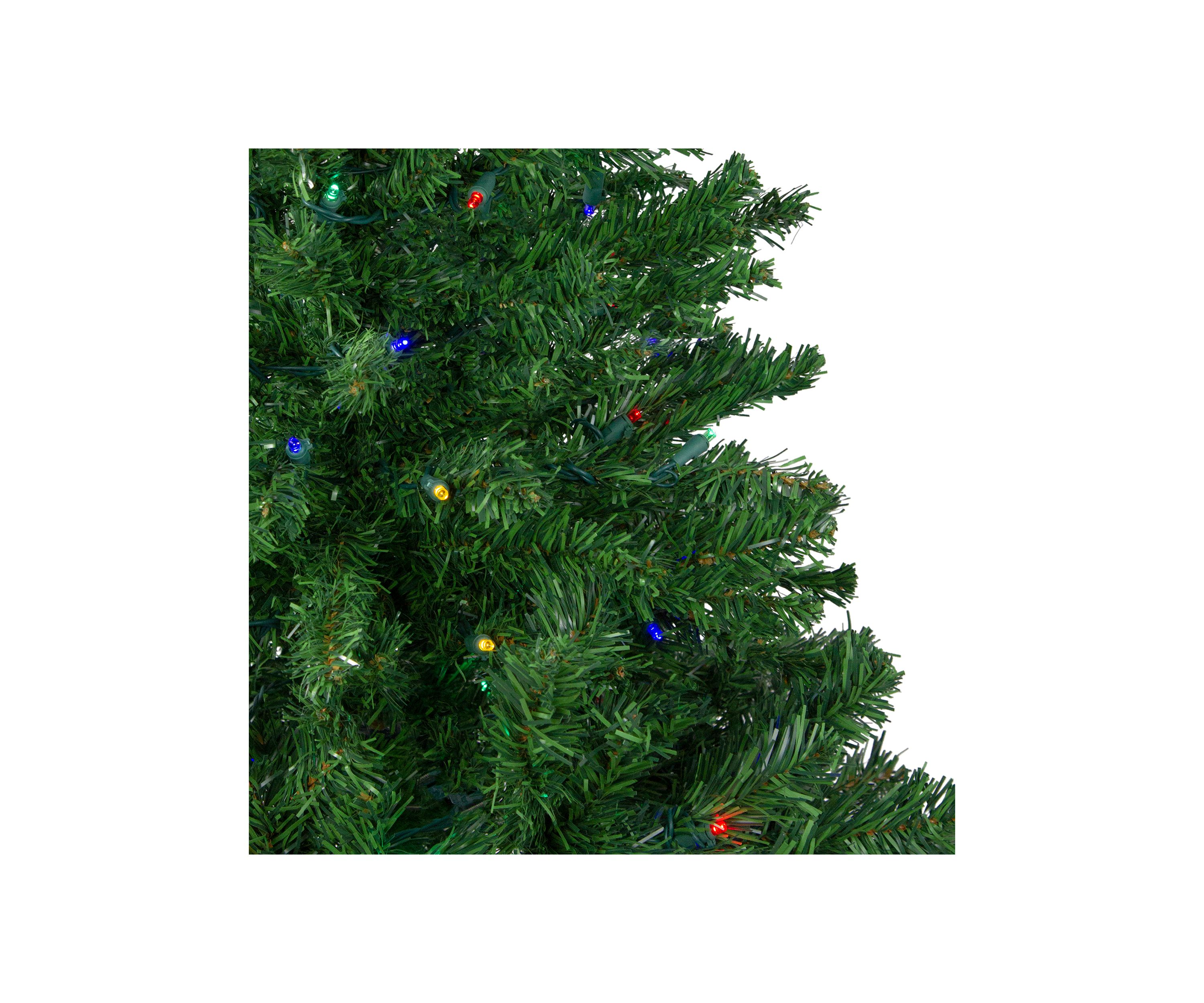 4 Pre-Lit Mixed Classic Pine Medium Artificial Christmas Tree - Multi LED Lights
