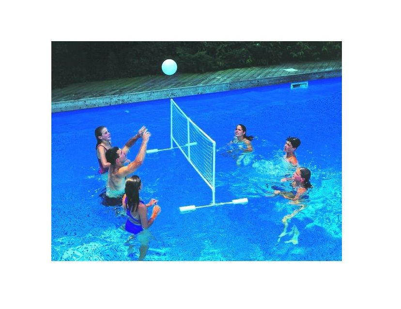 86" White Water Sports Swimming Pool Floating Volleyball Game With Net And Ball