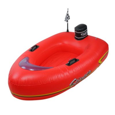 Swim Central 48-Inch Inflatable Red And Black Stinger Speedboat Swimming Pool Raft