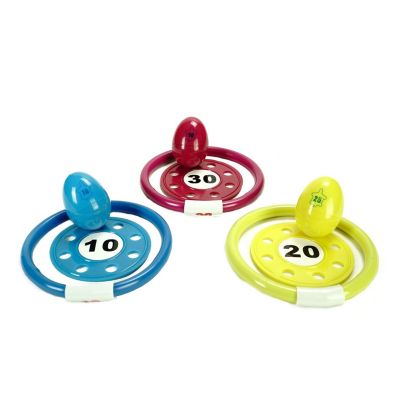 Swim Central Set of 3 Vibrantly Colored Ring Disc and Turtle Egg Dive Game Combo Pool Toys 5.75"", Yellow -  0723815091406