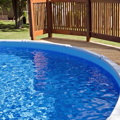 Swim Central 15' Blue Round Overlap Above Ground Swimming Pool Liner